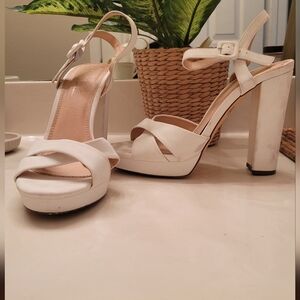 White Chunky Heels